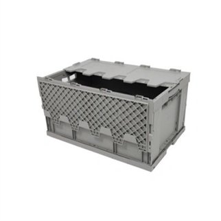 Foldbar kasse med låg, mål: 600x400x320 mm